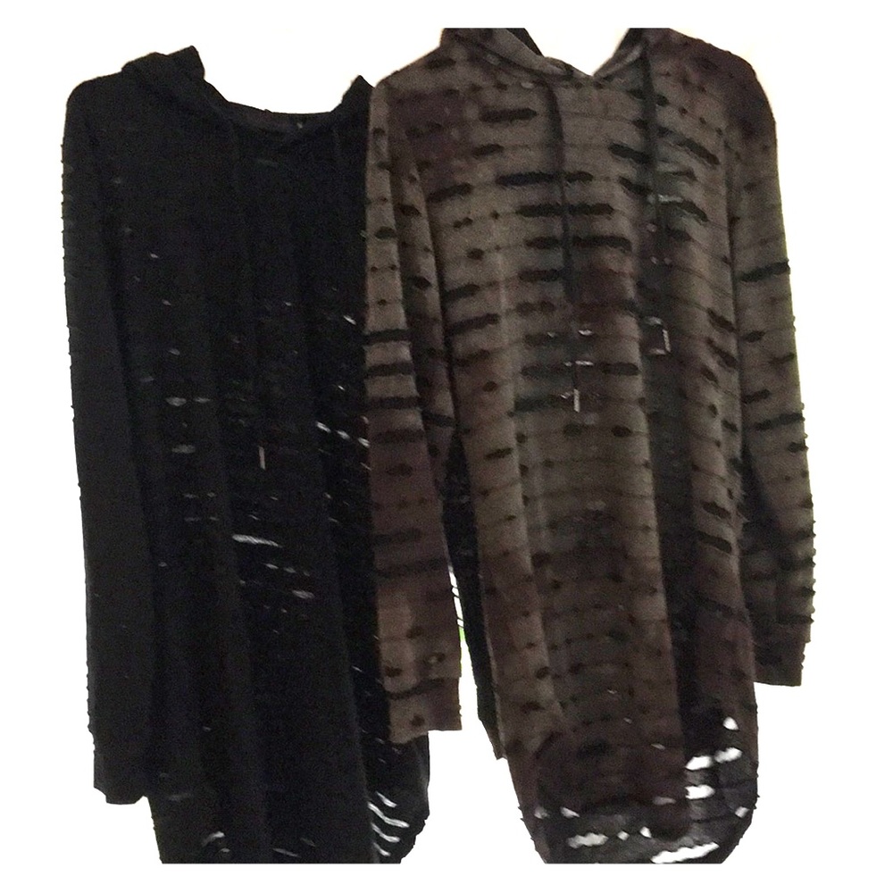 Punk Trash Royalty manhole camo hooded tunic